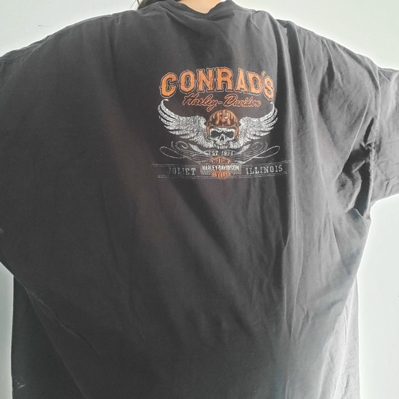 *SOLD* Frankenstein and Werewolf Harley Davidson Tshirt - Picture 2 of 8